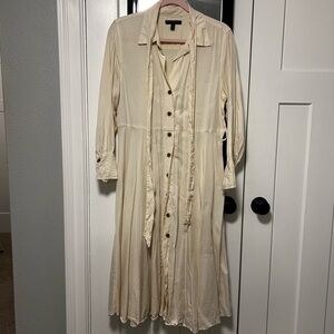 Banana Republic Button Tie Dress Petite Medium